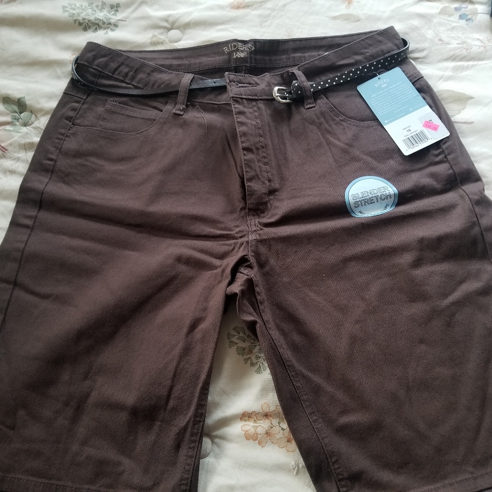 NWT brown shorts, size 16